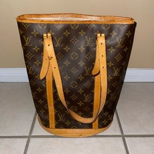 LV Brown Vintage Monogram Bucket Bag